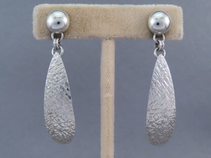 Hammered Sterling Silver Earrings by Artie Yellowhorse