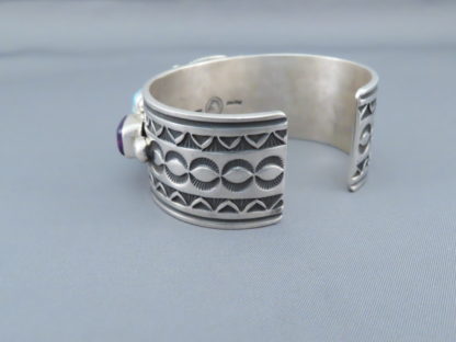 Sugilite & Morenci Turquoise Cuff Bracelet by Albert Jake