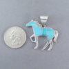 Turquoise Inlay Horse Pendant – Larger