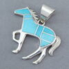Turquoise Inlay Horse Pendant – Larger