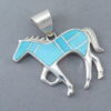 Turquoise Inlay Horse Pendant – Larger