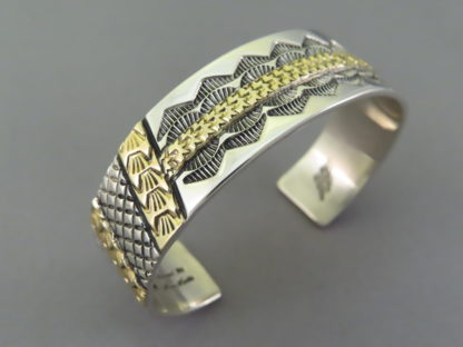 Gold & Silver Bracelet Cuff by Marc Antia