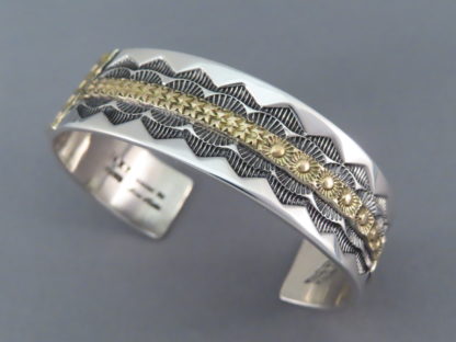 Gold & Silver Bracelet Cuff by Marc Antia