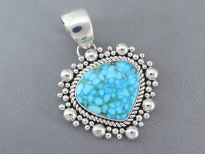 Kingman Turquoise Pendant by Artie Yellowhorse (Navajo)