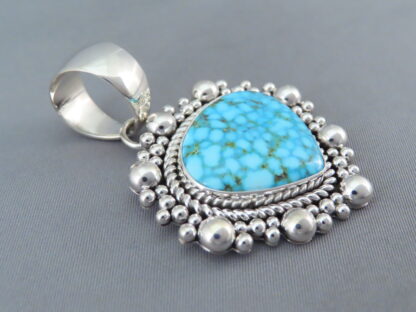 Kingman Turquoise Pendant by Artie Yellowhorse (Navajo)