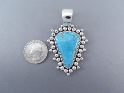 Artie Yellowhorse Pendant with Kingman Turquoise