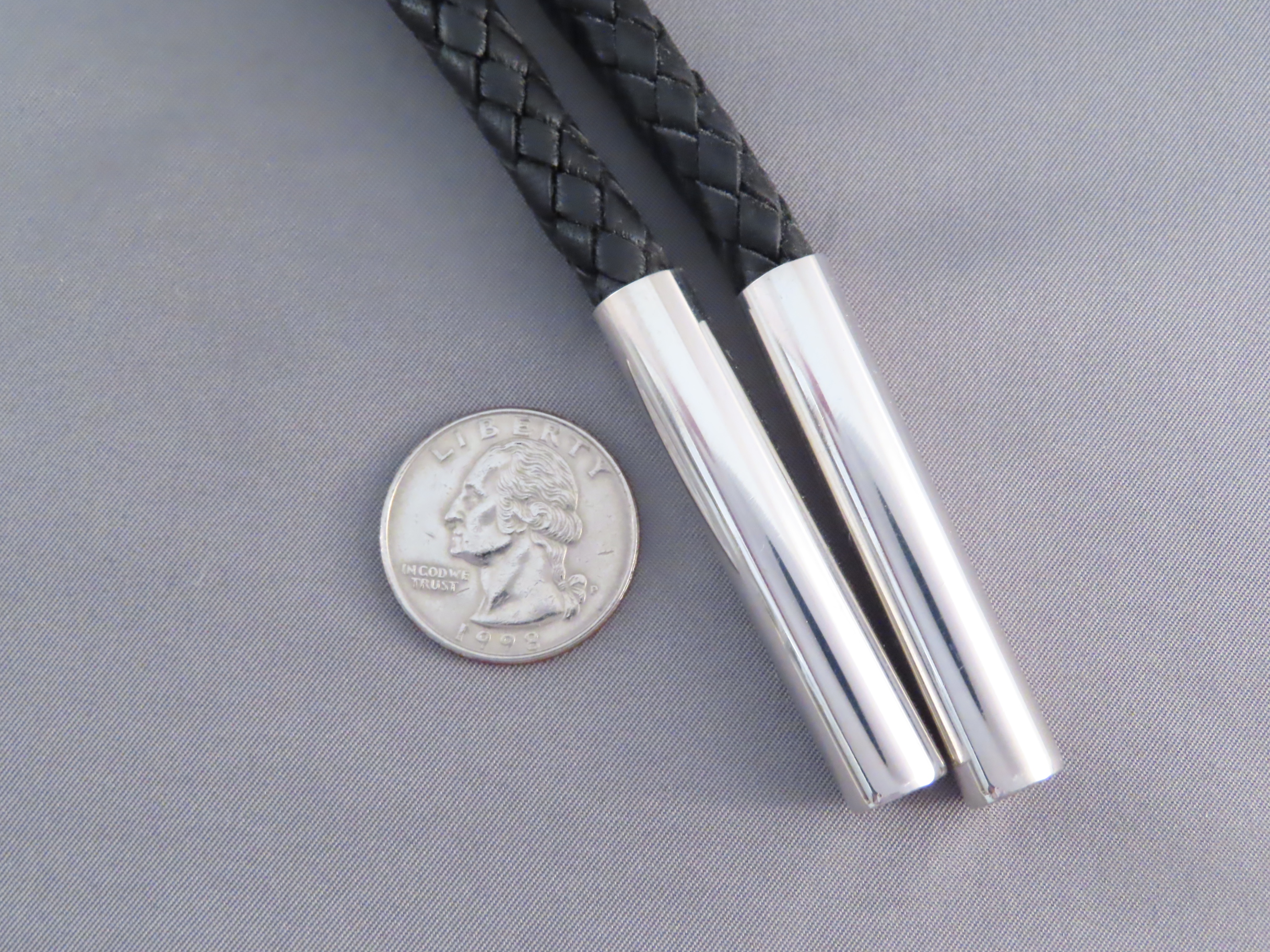 Bolo Tie with Morenci Turquoise by Leonard Nez