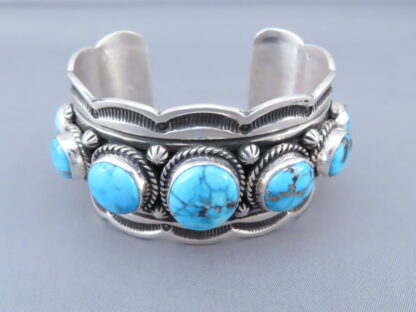 Blue Turquoise Cuff Bracelet (Navajo)