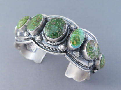 LARGE Sonoran Gold Turquoise Cuff Bracelet