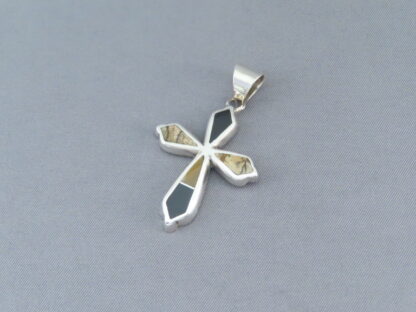 Multi-Stone Inlay Cross Pendant (mid-size)