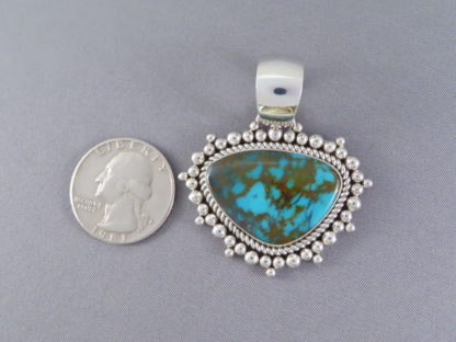 Bisbee Turquoise Pendant by Artie Yellowhorse