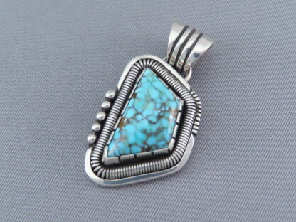 Sterling Silver & Nevada Blue Turquoise Pendant by Will Vandever