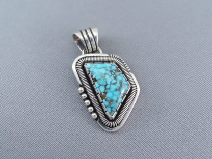 Sterling Silver & Nevada Blue Turquoise Pendant by Will Vandever