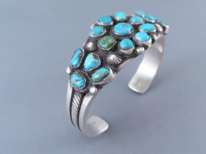 Bisbee Turquoise Cuff Bracelet by Calvin Martinez