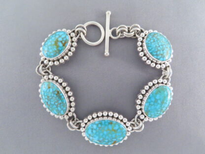 Artie Yellowhorse Kingman Turquoise Link Bracelet