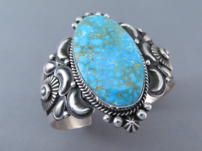 Kingman Turquoise & Sterling Silver Cuff Bracelet by Derrick Gordon