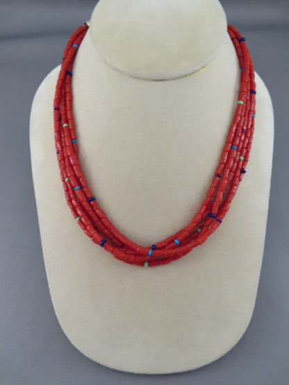 Coral Necklace by Desiree Yellowhorse