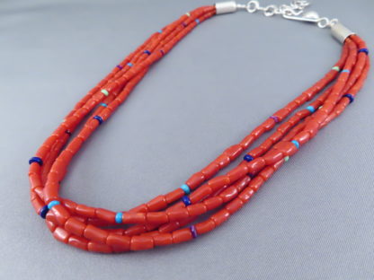 Coral Necklace by Desiree Yellowhorse