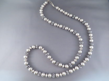 Long (36″) Sterling Silver Bead Necklace by Bryan Joe