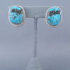 Morenci Turquoise & Sterling Silver Earrings by Artie Yellowhorse