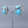 Morenci Turquoise & Sterling Silver Earrings by Artie Yellowhorse