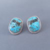 Morenci Turquoise & Sterling Silver Earrings by Artie Yellowhorse