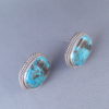Morenci Turquoise & Sterling Silver Earrings by Artie Yellowhorse