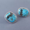 Morenci Turquoise & Sterling Silver Earrings by Artie Yellowhorse