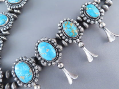 Squash Blossom Necklace with Sonoran Gold Turquoise
