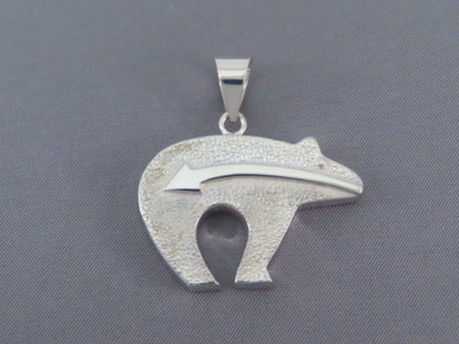 Colorful BEAR Pendant with Multi-Stone Inlay