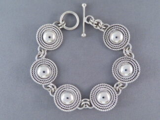 Artie Yellowhorse Sterling Silver Link Bracelet