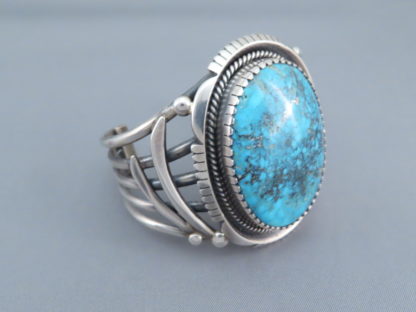 Wide Kingman Turquoise Cuff Bracelet