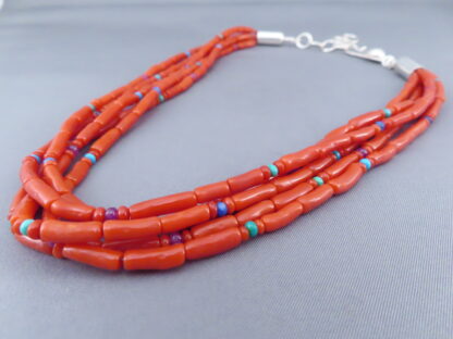 Coral Necklace by Desiree Yellowhorse