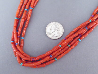 Coral Necklace by Desiree Yellowhorse