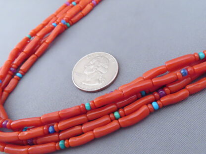 Coral Necklace by Desiree Yellowhorse