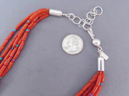 Coral Necklace by Desiree Yellowhorse