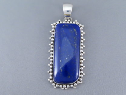 Lapis & Sterling Silver Pendant by Artie Yellowhorse – Very Large