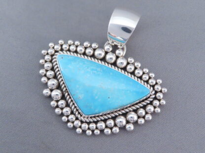 Blue Gem Turquoise Pendant by Artie Yellowhorse (Navajo)