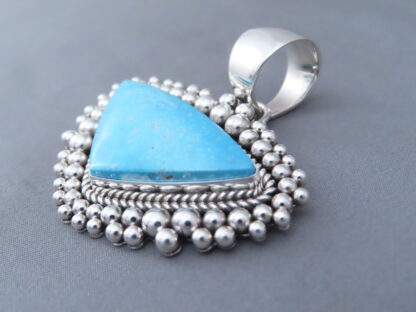 Blue Gem Turquoise Pendant by Artie Yellowhorse (Navajo)