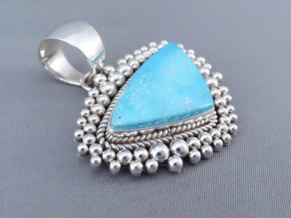 Blue Gem Turquoise Pendant by Artie Yellowhorse (Navajo)
