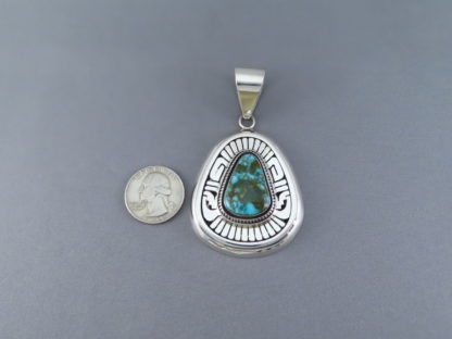 Leonard Nez Sonoran Gold Turquoise Pendant