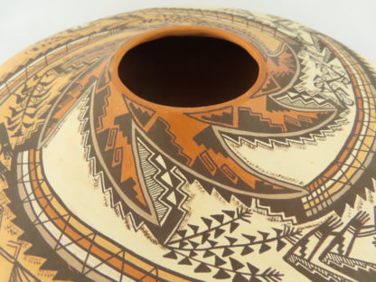 Large Navajo Pottery with Yei Figures by Lucy Lueppe McKelvey