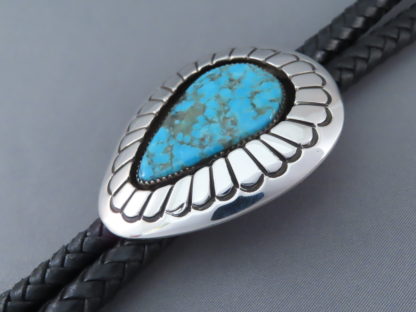Morenci Turquoise Bolo Tie by Gene Jackson