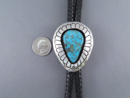 Morenci Turquoise Bolo Tie by Gene Jackson