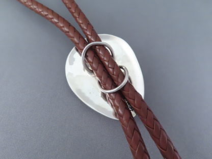Bolo Tie with Morenci Turquoise set in Sterling Silver