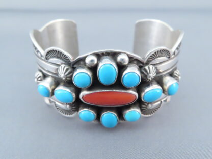 Coral & Sleeping Beauty Turquoise Bracelet