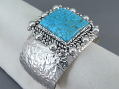 Cuff Bracelet with Kingman Turquoise by Artie Yellowhorse