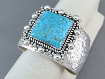 Cuff Bracelet with Kingman Turquoise by Artie Yellowhorse