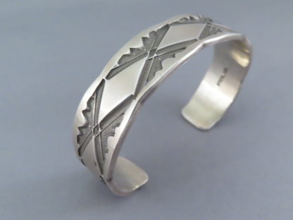Large Heavy Sterling Silver Cuff Bracelet by Jonathan Tahe