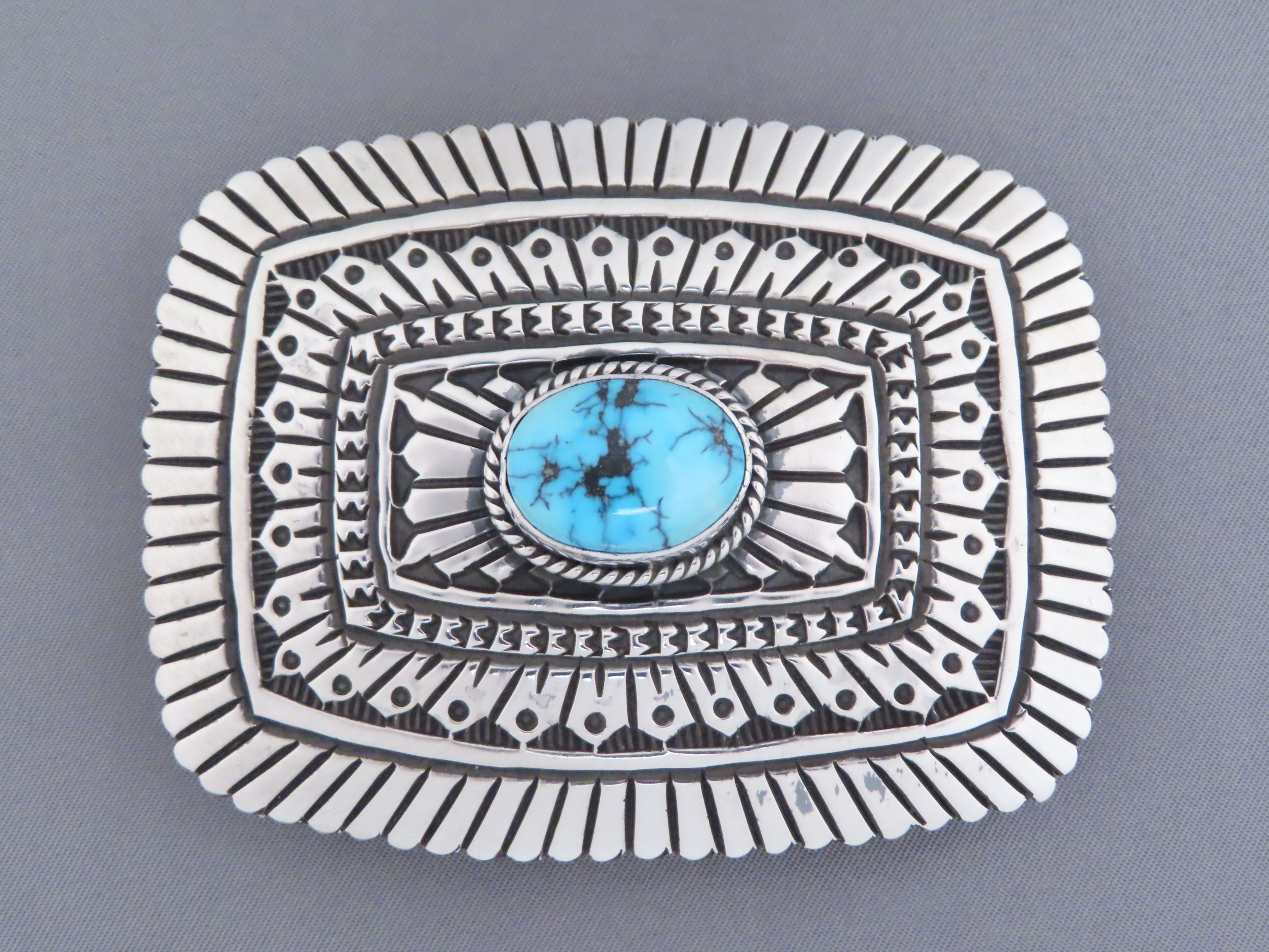 Turquoise Belt Buckle by Tsosie White